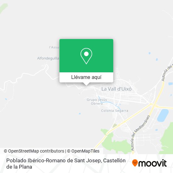 Mapa Poblado Ibérico-Romano de Sant Josep