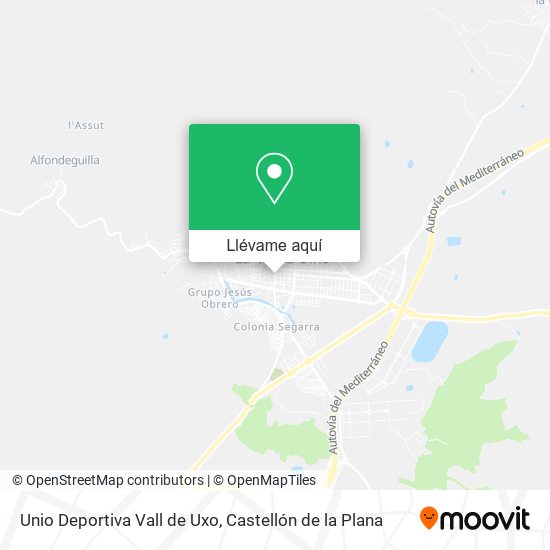 Mapa Unio Deportiva Vall de Uxo