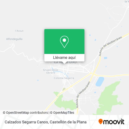 Mapa Calzados Segarra Canos