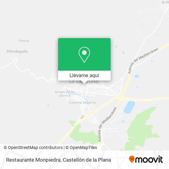 Mapa Restaurante Monpiedra