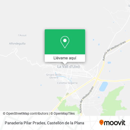 Mapa Panadería Pilar Prades