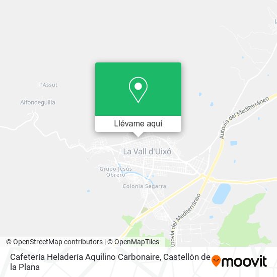 Mapa Cafetería Heladería Aquilino Carbonaire