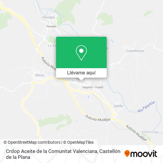 Mapa Crdop Aceite de la Comunitat Valenciana