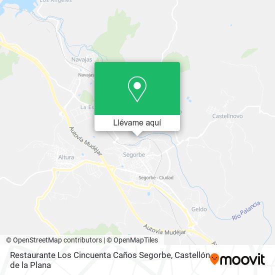 Mapa Restaurante Los Cincuenta Caños Segorbe