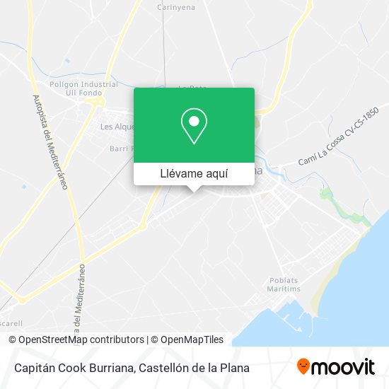 Mapa Capitán Cook Burriana