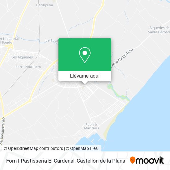 Mapa Forn I Pastisseria El Cardenal