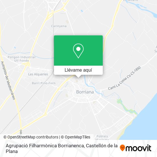 Mapa Agrupació Filharmònica Borrianenca