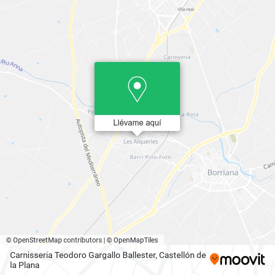 Mapa Carnisseria Teodoro Gargallo Ballester