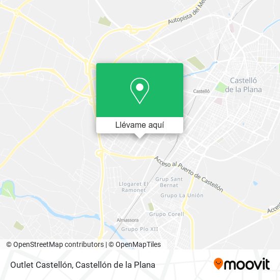 Mapa Outlet Castellón
