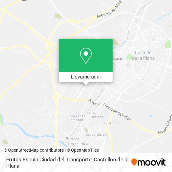 Mapa Frutas Escuin Ciudad del Transporte