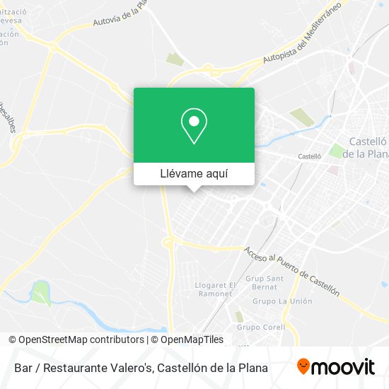 Mapa Bar / Restaurante Valero's