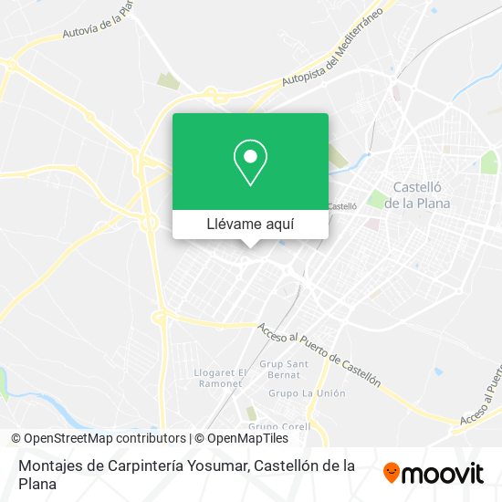 Mapa Montajes de Carpintería Yosumar