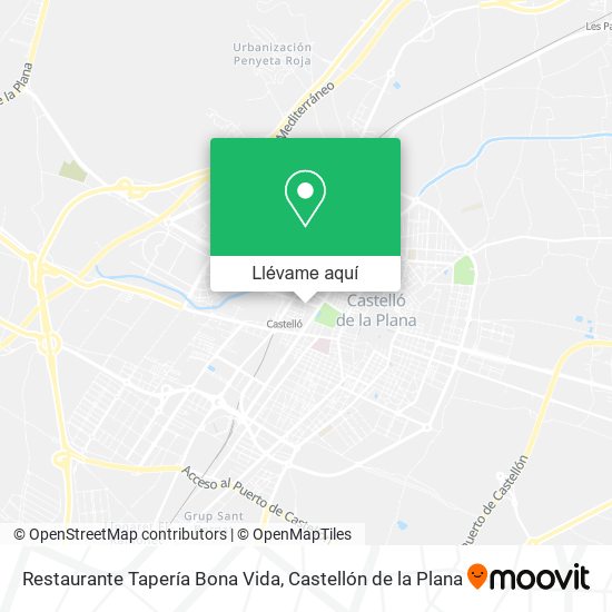Mapa Restaurante Tapería Bona Vida