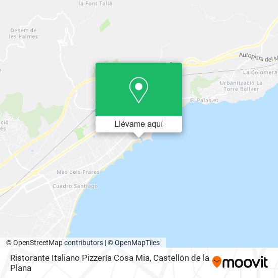 Mapa Ristorante Italiano Pizzería Cosa Mia