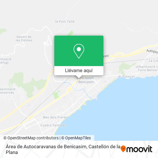 Mapa Área de Autocaravanas de Benicasim