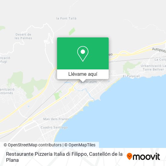 Mapa Restaurante Pizzería Italia di Filippo