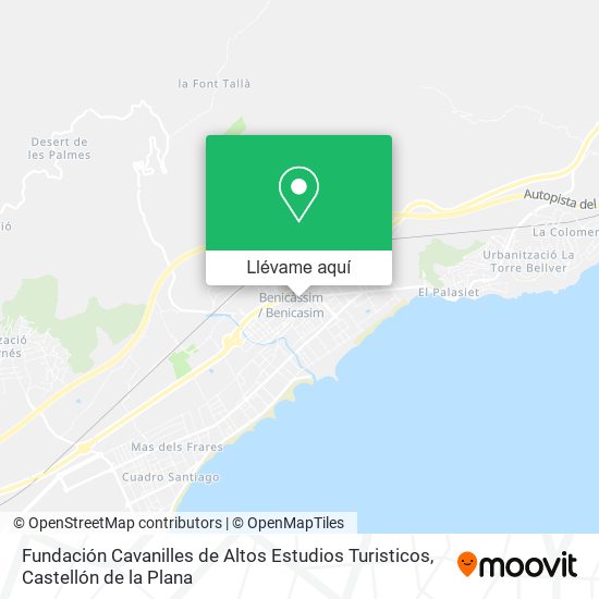 Mapa Fundación Cavanilles de Altos Estudios Turisticos