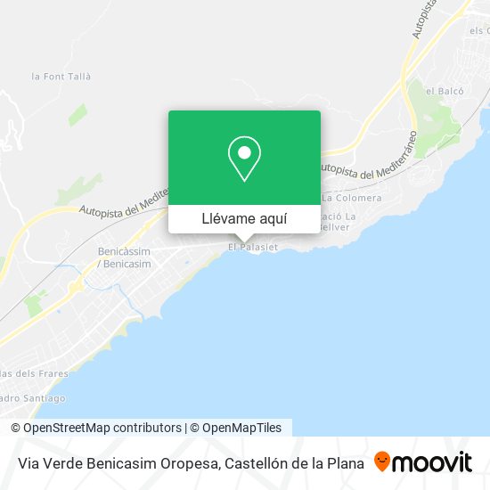Mapa Via Verde Benicasim Oropesa