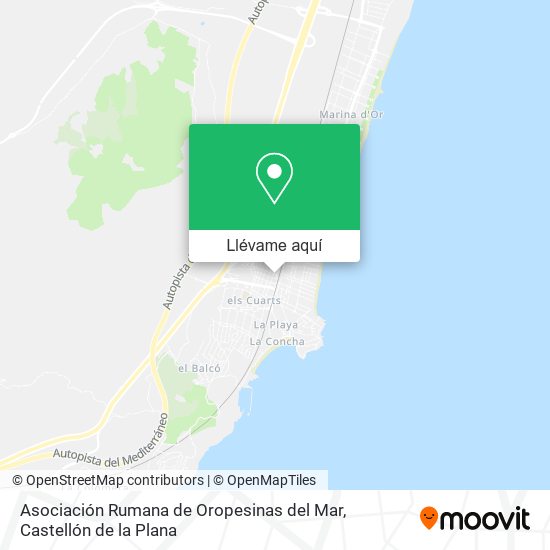 Mapa Asociación Rumana de Oropesinas del Mar