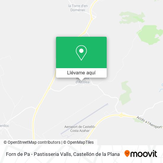 Mapa Forn de Pa - Pastisseria Valls
