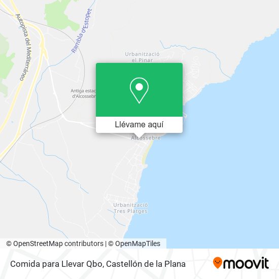 Mapa Comida para Llevar Qbo