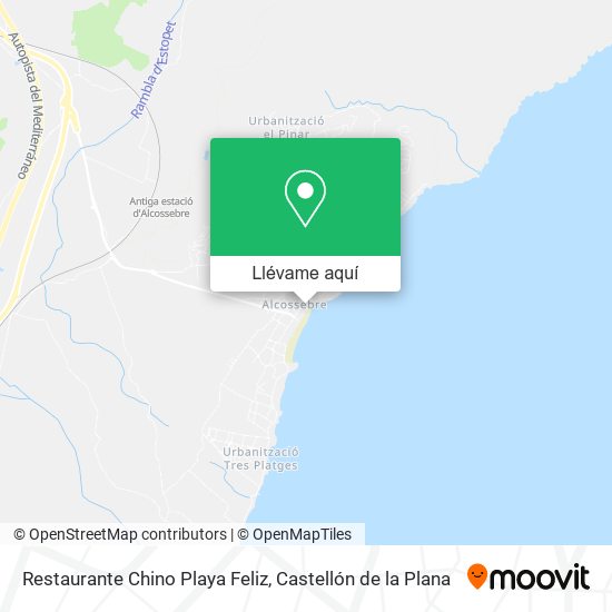 Mapa Restaurante Chino Playa Feliz