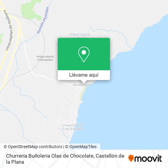 Mapa Churrería Buñolería Olas de Chocolate