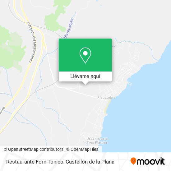 Mapa Restaurante Forn Tónico