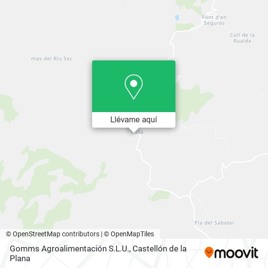 Mapa Gomms Agroalimentación S.L.U.