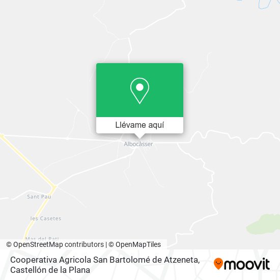 Mapa Cooperativa Agricola San Bartolomé de Atzeneta