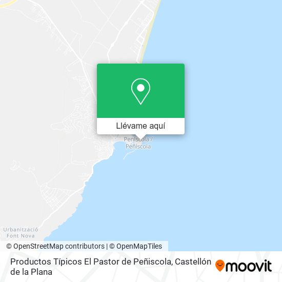 Mapa Productos Típicos El Pastor de Peñiscola