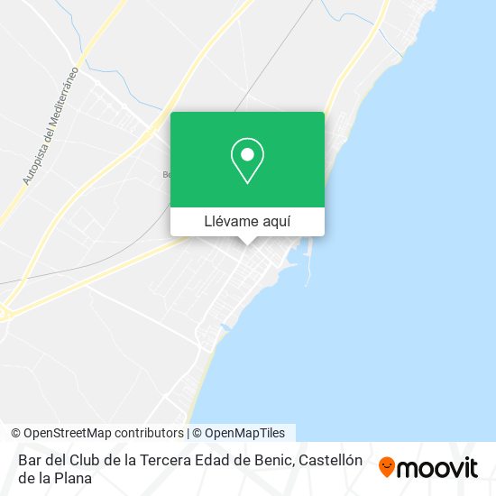 Mapa Bar del Club de la Tercera Edad de Benic