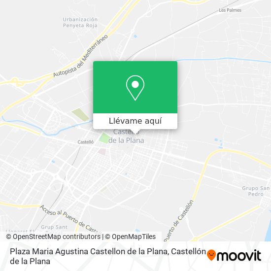 Mapa Plaza Maria Agustina Castellon de la Plana