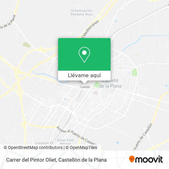 Mapa Carrer del Pintor Oliet