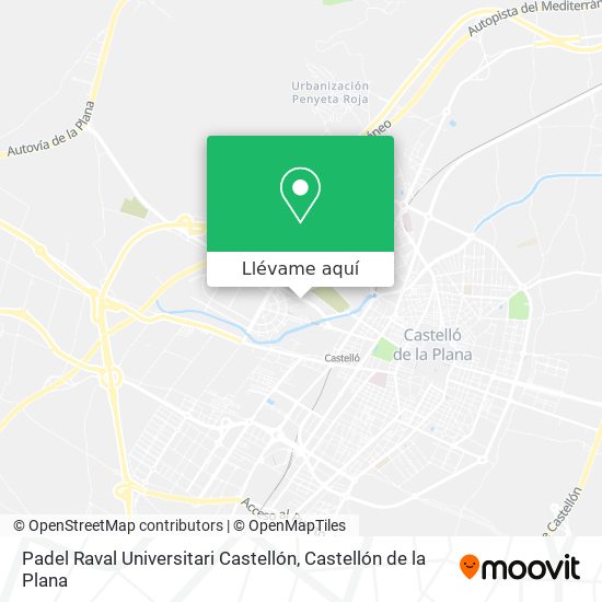 Mapa Padel Raval Universitari Castellón