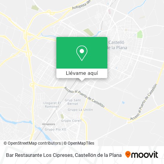 Mapa Bar Restaurante Los Cipreses