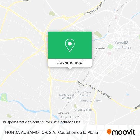 Mapa HONDA AUBAMOTOR, S.A.