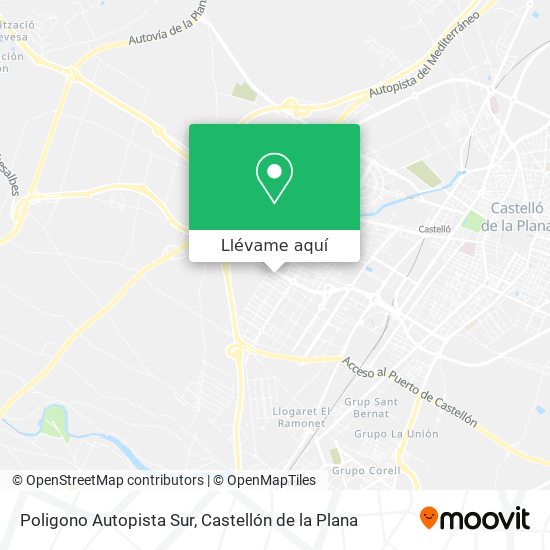 Mapa Poligono Autopista  Sur