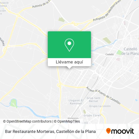 Mapa Bar Restaurante Morteras