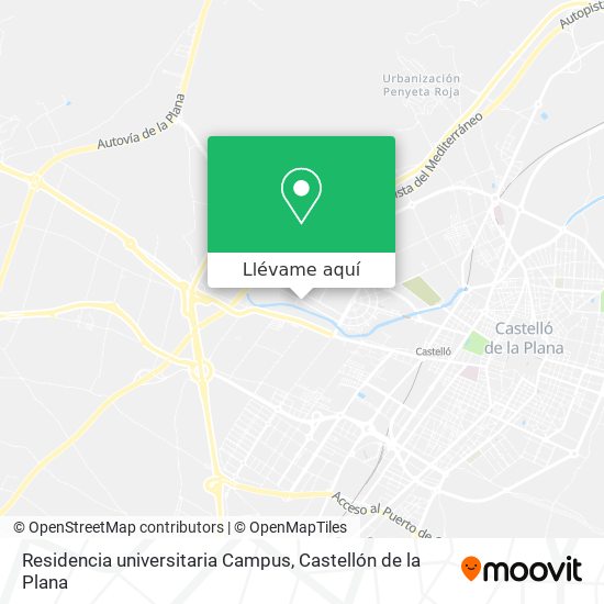 Mapa Residencia universitaria Campus