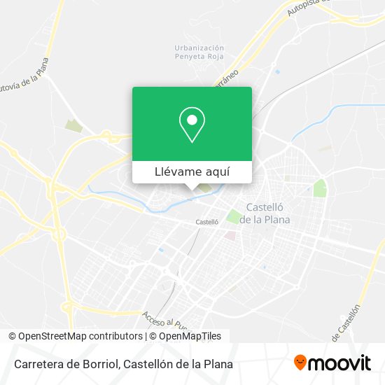 Mapa Carretera de Borriol