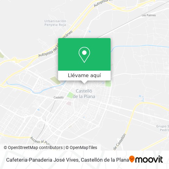 Mapa Cafeteria-Panaderia José Vives