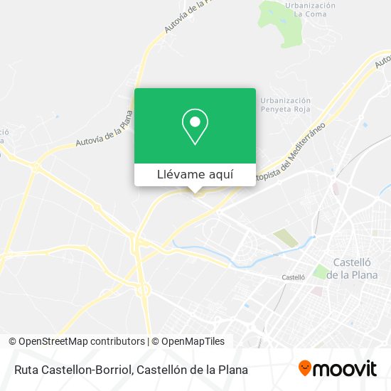 Mapa Ruta Castellon-Borriol