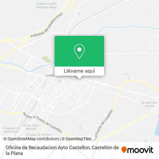 Mapa Oficina de Recaudacion Ayto Castellon