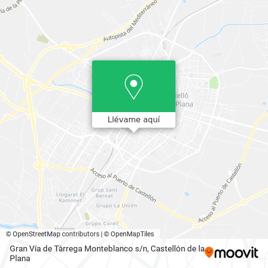 Mapa Gran Vía de Tàrrega Monteblanco s / n