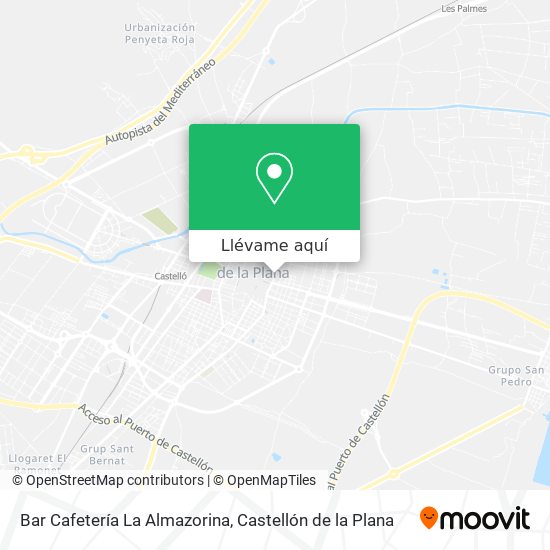 Mapa Bar Cafetería La Almazorina