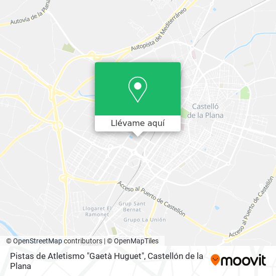 Mapa Pistas de Atletismo "Gaetà Huguet"