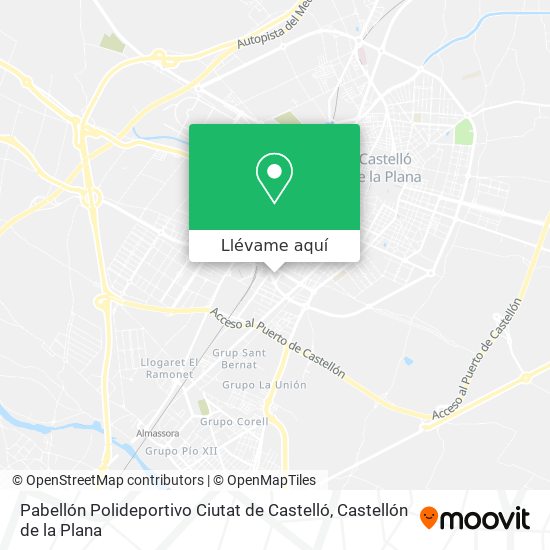 Mapa Pabellón Polideportivo Ciutat de Castelló