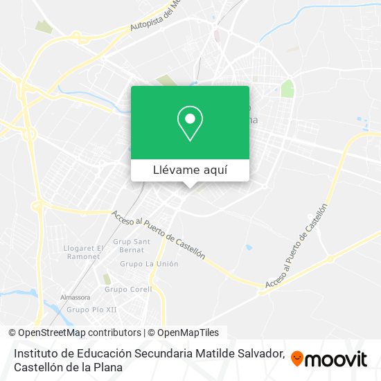 Mapa Instituto de Educación Secundaria Matilde Salvador