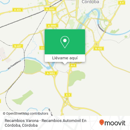 Mapa Recambios Varona - Recambios Automóvil En Córdoba